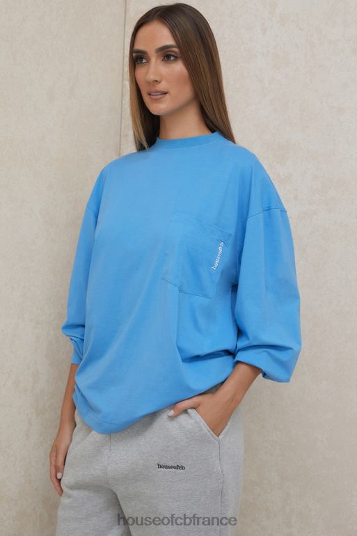 House of CB haut à manches longues bleu strata N888H785 vêtements