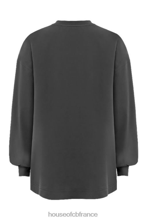 House of CB haut à manches longues strata anthracite N888H784 vêtements