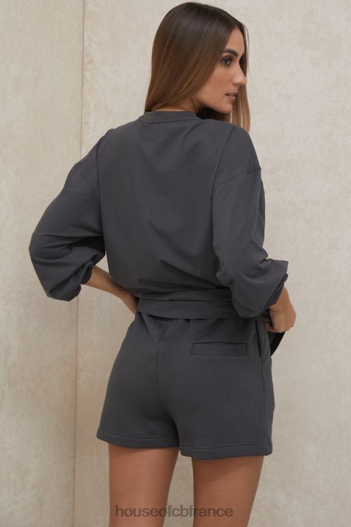 House of CB haut à manches longues strata anthracite N888H784 vêtements