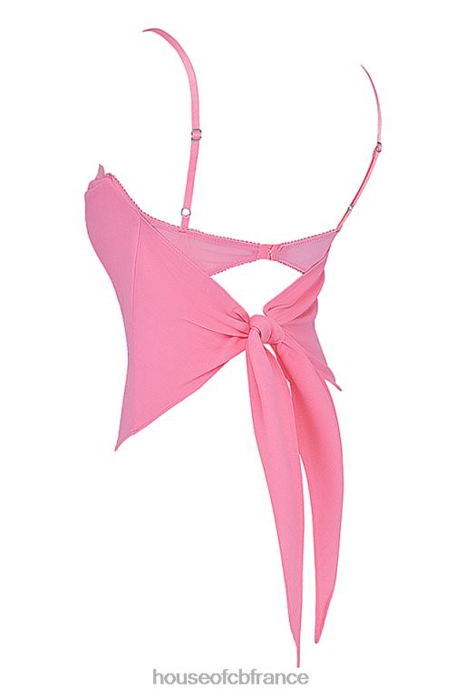 House of CB haut mouchoir rose français aurelia N888H670 vêtements