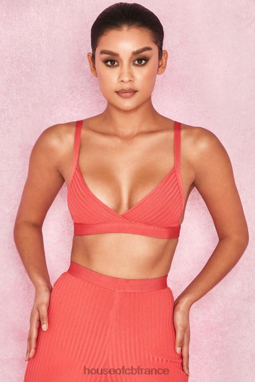 House of CB jae - haut brassière bandage corail N888H819 vêtements