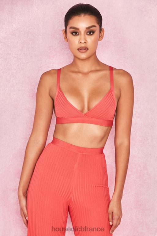 House of CB jae - haut brassière bandage corail N888H819 vêtements