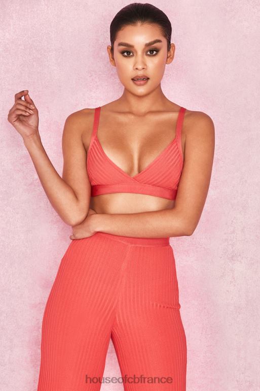 House of CB jae - haut brassière bandage corail N888H819 vêtements