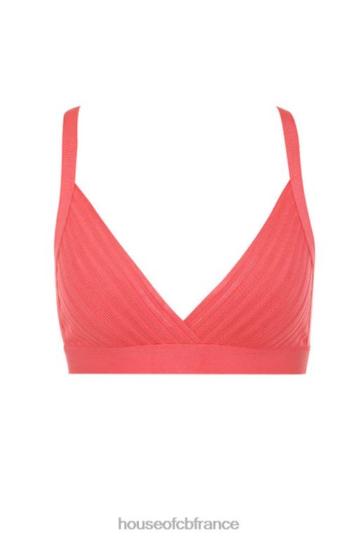 House of CB jae - haut brassière bandage corail N888H819 vêtements