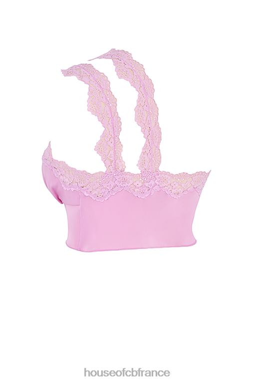 House of CB lorena - haut court fluide rose N888H711 vêtements