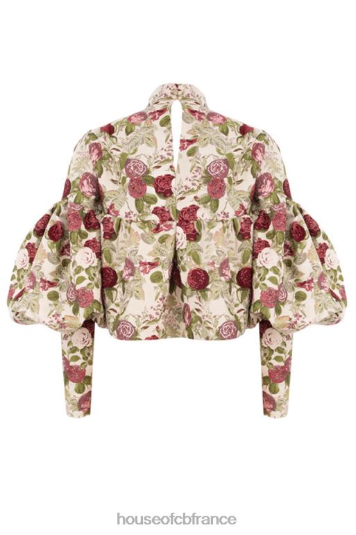 House of CB naeve - haut vintage à volants et fleurs N888H809 vêtements