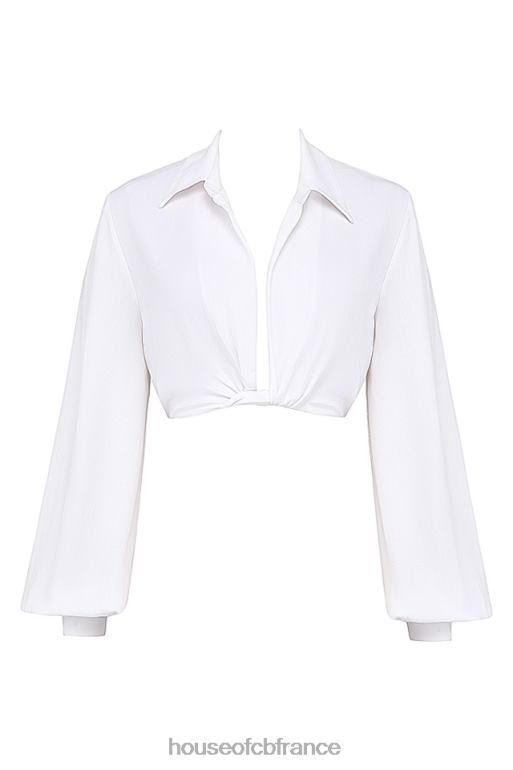 House of CB palmer - haut chemisier plongeant blanc N888H666 vêtements