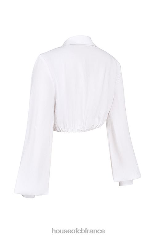 House of CB palmer - haut chemisier plongeant blanc N888H666 vêtements