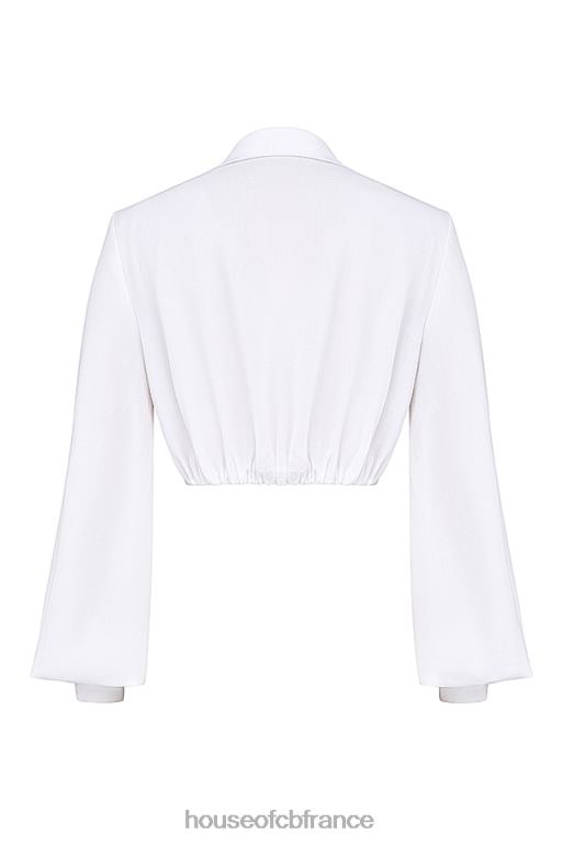 House of CB palmer - haut chemisier plongeant blanc N888H666 vêtements