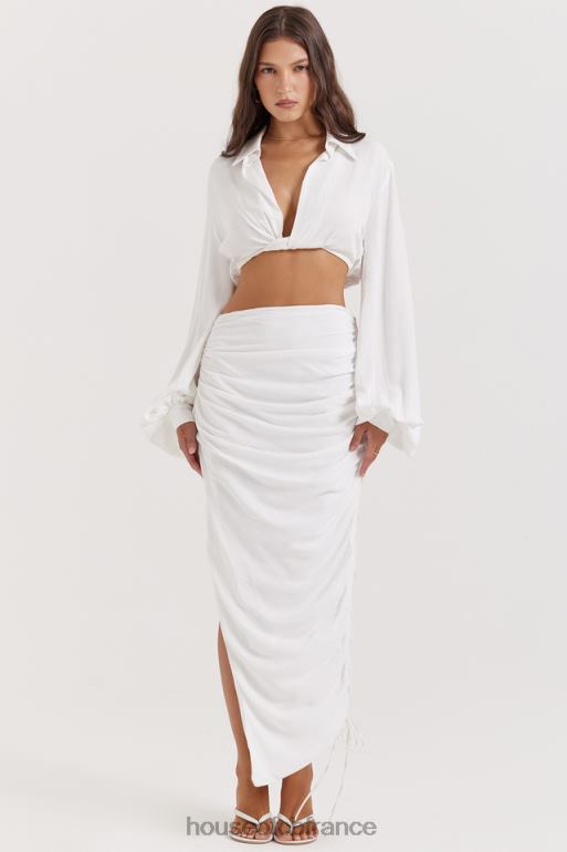 House of CB palmer - haut chemisier plongeant blanc N888H666 vêtements