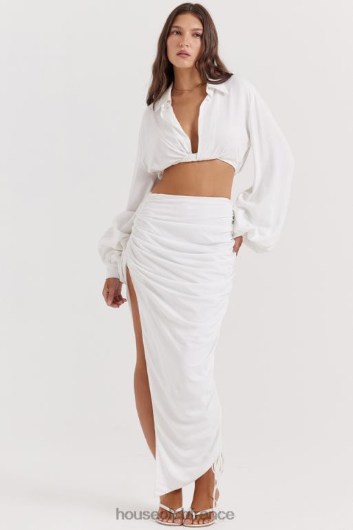 House of CB palmer - haut chemisier plongeant blanc N888H666 vêtements