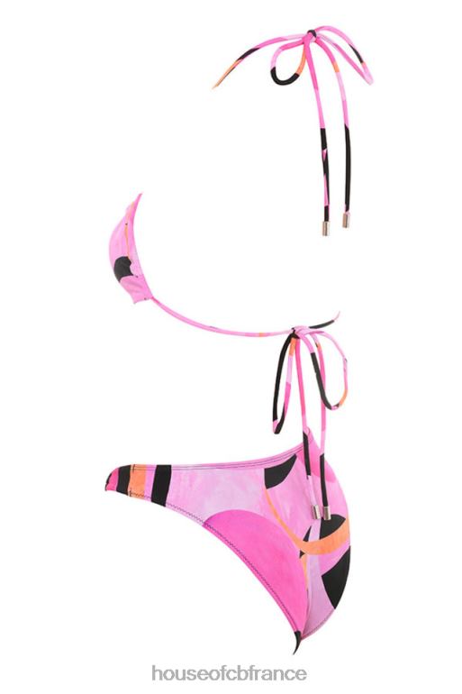 House of CB bikini licou noir rose cala N888H1242 vêtements