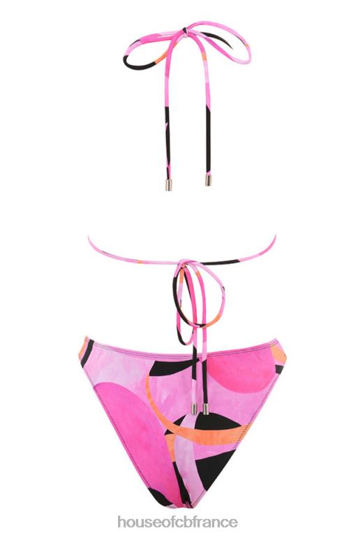 House of CB bikini licou noir rose cala N888H1242 vêtements