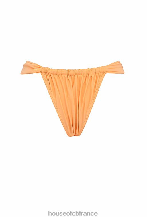 House of CB bas de bikini échancré froncé orange clair Athens N888H1168 vêtements