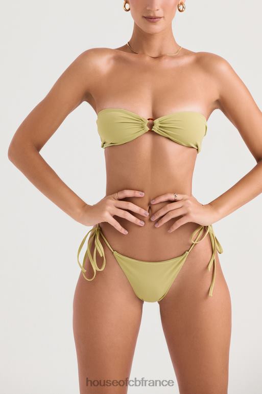 House of CB bas de bikini noué sur les côtés olive Santorini N888H1216 vêtements