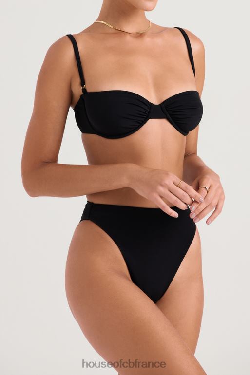 House of CB bas de bikini taille haute noir mykonos N888H1234 vêtements