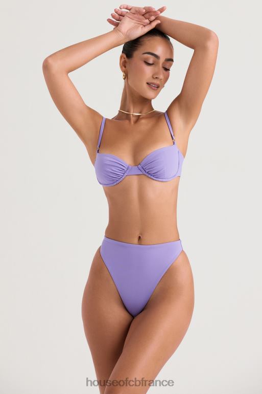 House of CB bas de bikini taille haute violet mykonos N888H1235 vêtements
