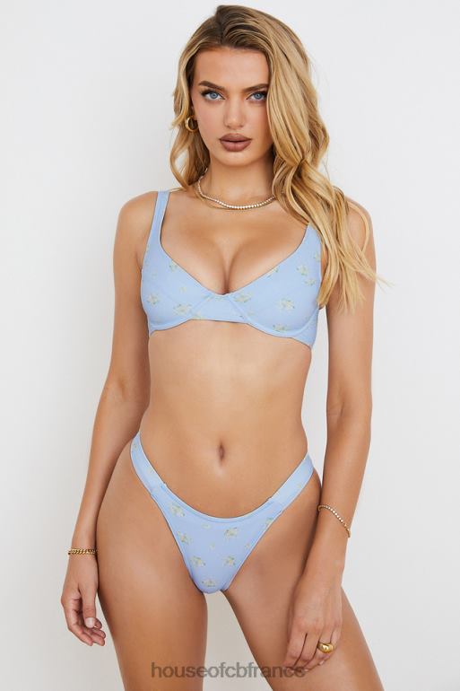House of CB bikini à imprimé floral bleu bébé mariposa N888H1238 vêtements