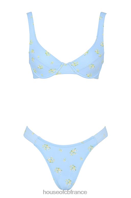 House of CB bikini à imprimé floral bleu bébé mariposa N888H1238 vêtements