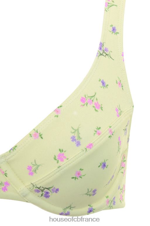 House of CB bikini à imprimé floral citron Mariposa N888H1247 vêtements