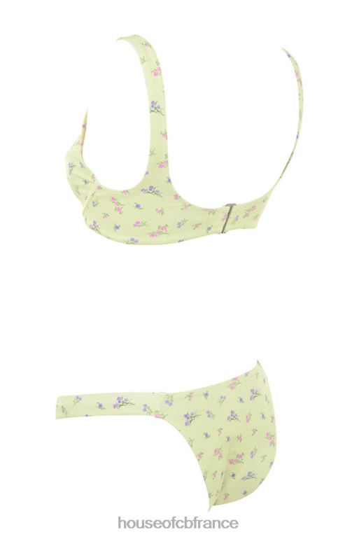House of CB bikini à imprimé floral citron Mariposa N888H1247 vêtements