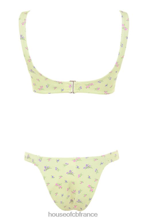 House of CB bikini à imprimé floral citron Mariposa N888H1247 vêtements