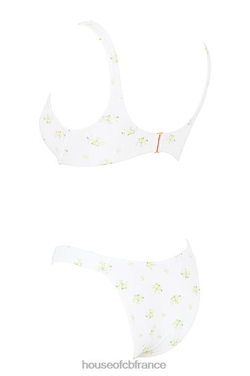 House of CB bikini à imprimé floral ivoire mariposa N888H1239 vêtements