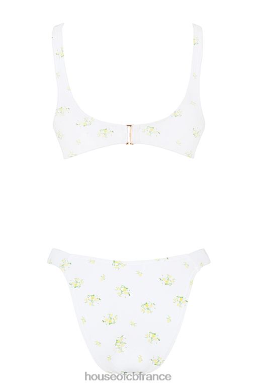 House of CB bikini à imprimé floral ivoire mariposa N888H1239 vêtements