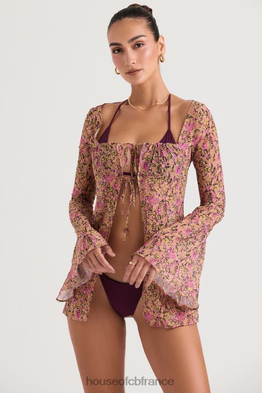House of CB cache-maillot fleuri olive provence N888H1199 vêtements