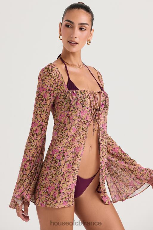 House of CB cache-maillot fleuri olive provence N888H1199 vêtements