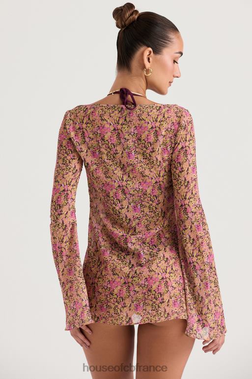 House of CB cache-maillot fleuri olive provence N888H1199 vêtements