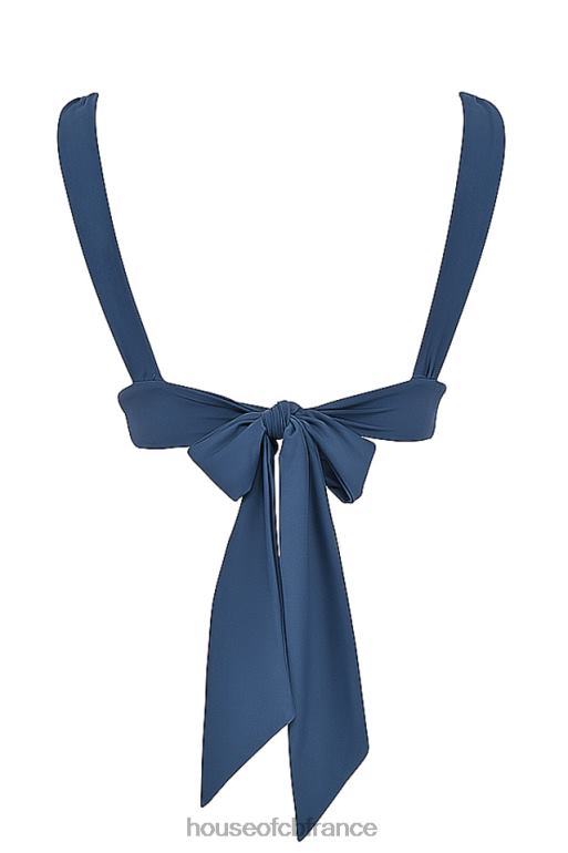 House of CB haut de bikini bleu profond noué au dos seychelles N888H1177 vêtements