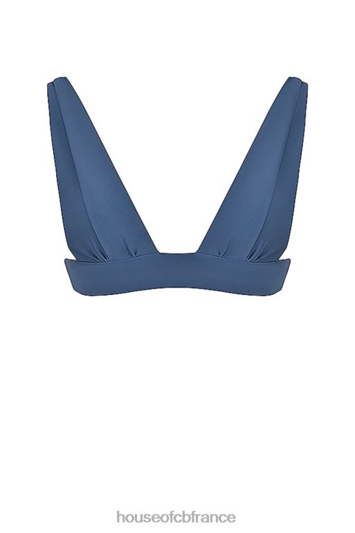 House of CB haut de bikini bleu profond noué au dos seychelles N888H1177 vêtements