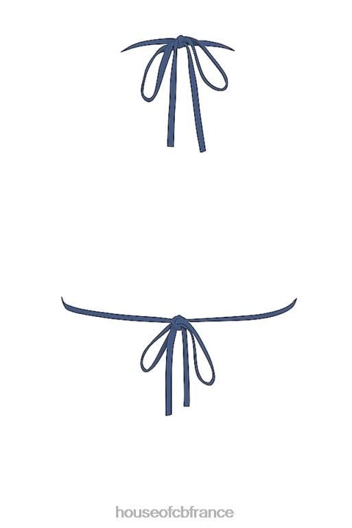 House of CB haut de bikini dos nu bleu profond tropez N888H1186 vêtements