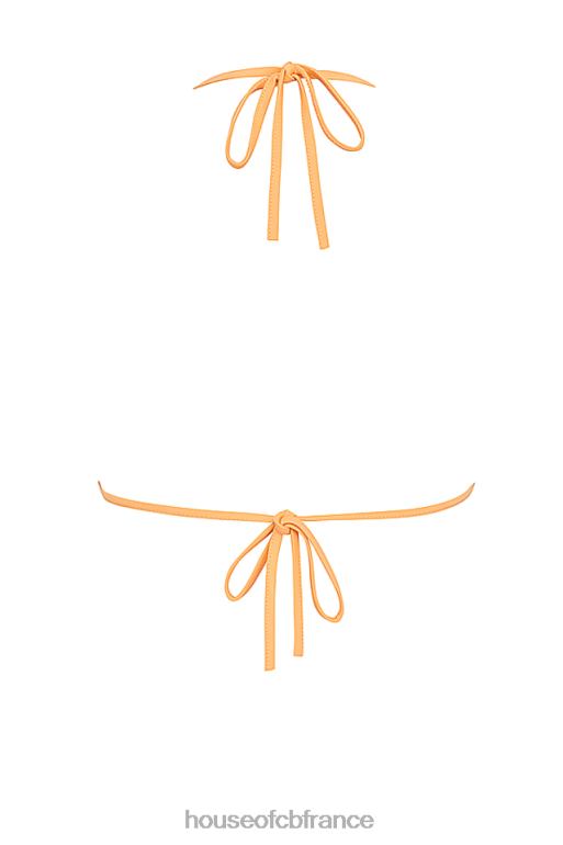 House of CB haut de bikini dos nu orange clair tropez N888H1183 vêtements