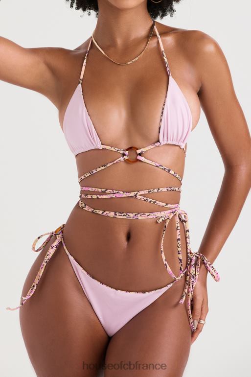 House of CB haut de bikini dos nu réversible à fleurs Naxos N888H1193 vêtements