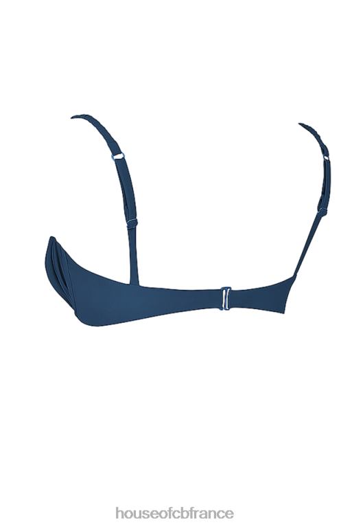 House of CB haut de bikini froncé bleu profond cassis N888H1175 vêtements