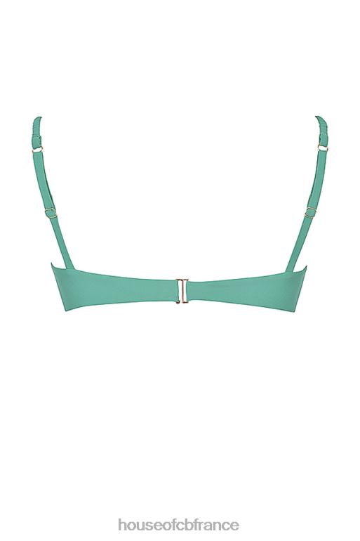 House of CB haut de bikini froncé à l\'eucalyptus cassis N888H1189 vêtements