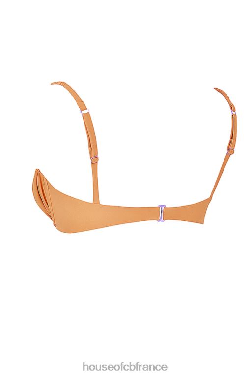 House of CB haut de bikini froncé orange clair cassis N888H1167 vêtements