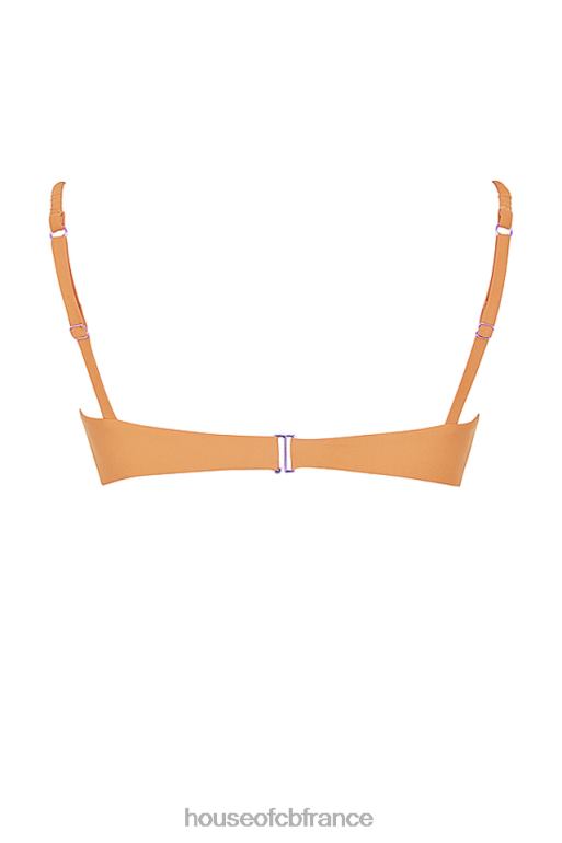 House of CB haut de bikini froncé orange clair cassis N888H1167 vêtements