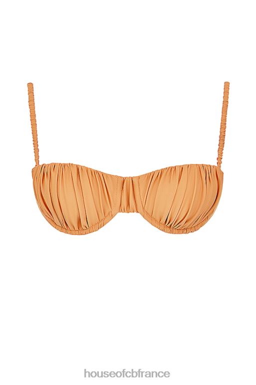 House of CB haut de bikini froncé orange clair cassis N888H1167 vêtements