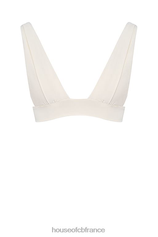 House of CB haut de bikini noué au dos vanille des Seychelles N888H1170 vêtements