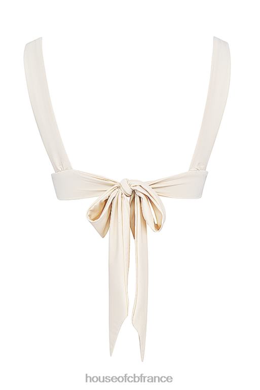 House of CB haut de bikini noué au dos vanille des Seychelles N888H1170 vêtements