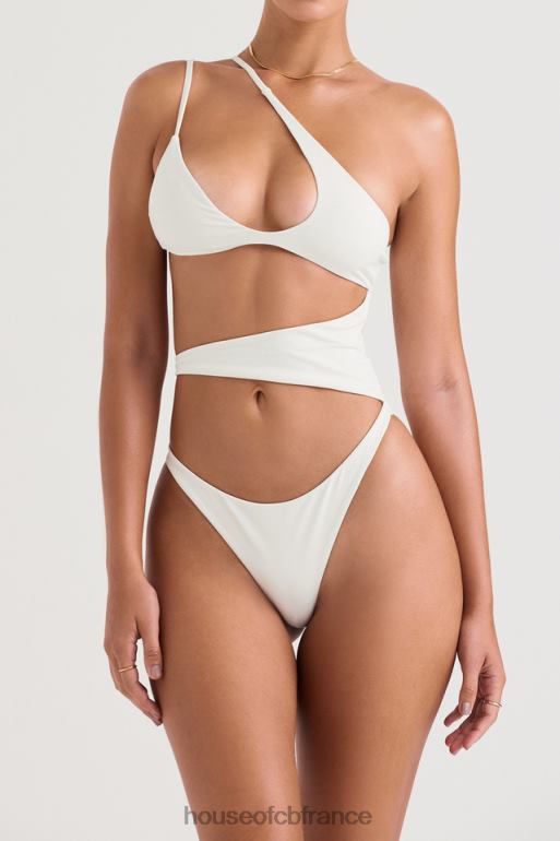 House of CB Lafayette - Maillot de bain asymétrique ivoire à découpes N888H1221 vêtements