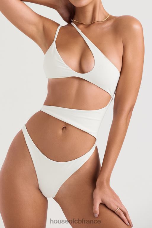 House of CB Lafayette - Maillot de bain asymétrique ivoire à découpes N888H1221 vêtements
