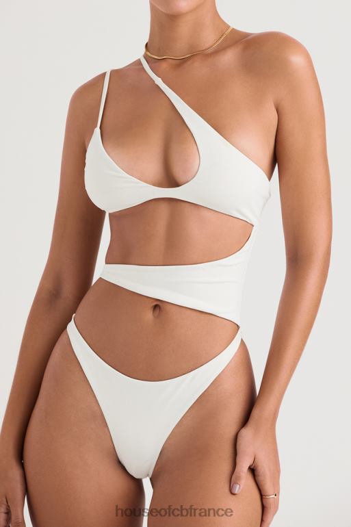 House of CB Lafayette - Maillot de bain asymétrique ivoire à découpes N888H1221 vêtements