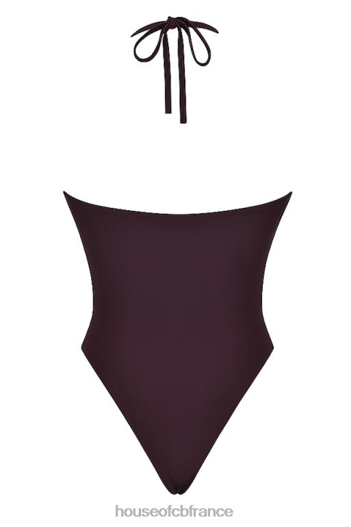 House of CB maillot de bain froncé aruba cacao N888H1180 vêtements