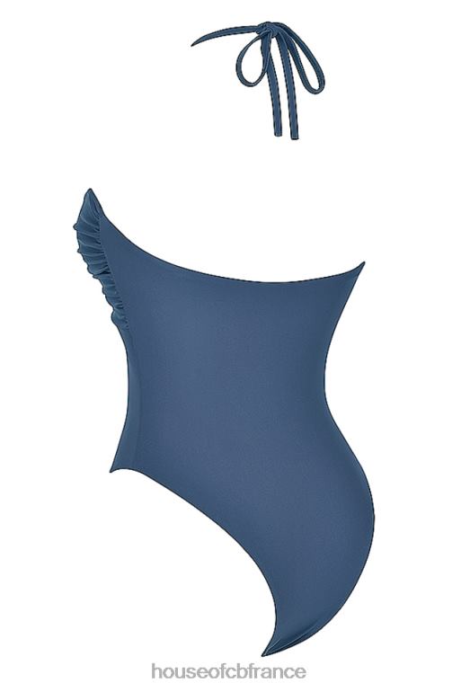 House of CB maillot de bain froncé bleu profond Aruba N888H1188 vêtements