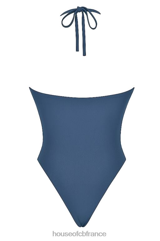 House of CB maillot de bain froncé bleu profond Aruba N888H1188 vêtements