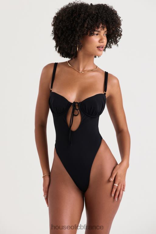 House of CB maillot de bain noir découpé cannes N888H1210 vêtements